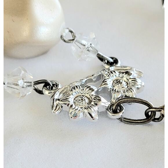 Vintage Beaded Pearl Collar Necklace Germany Double Strand Beautiful! - Picture 3 of 6